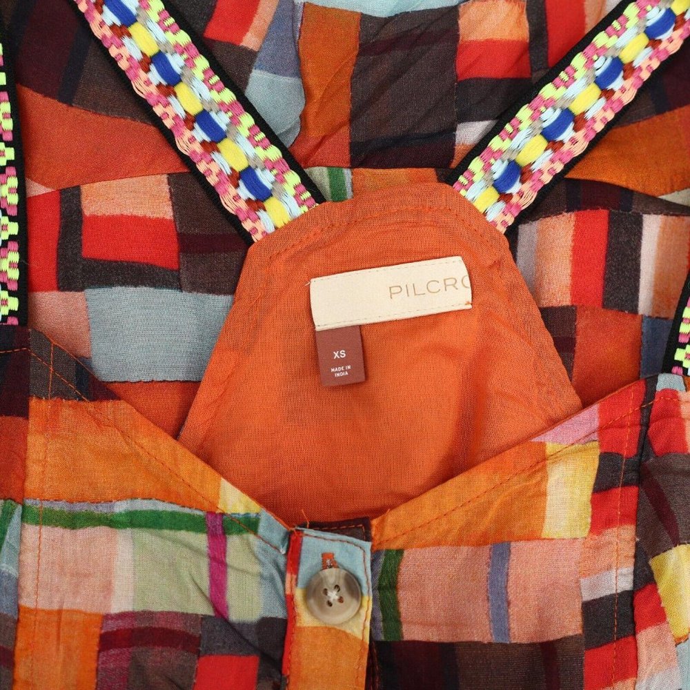 Pilcro Anthropologie Buttondown Embroidered Peplu… - image 5